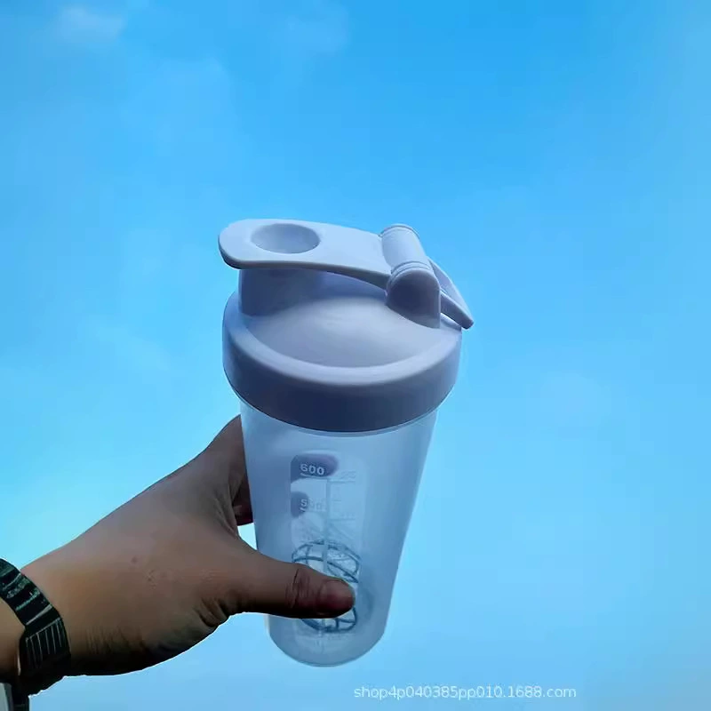 Cup Cup Фитнес-кубок с ручкой Спортивный стакан для воды, протеиновый порошок, смешиваемый стакан для студентов, пластиковый стакан для воды