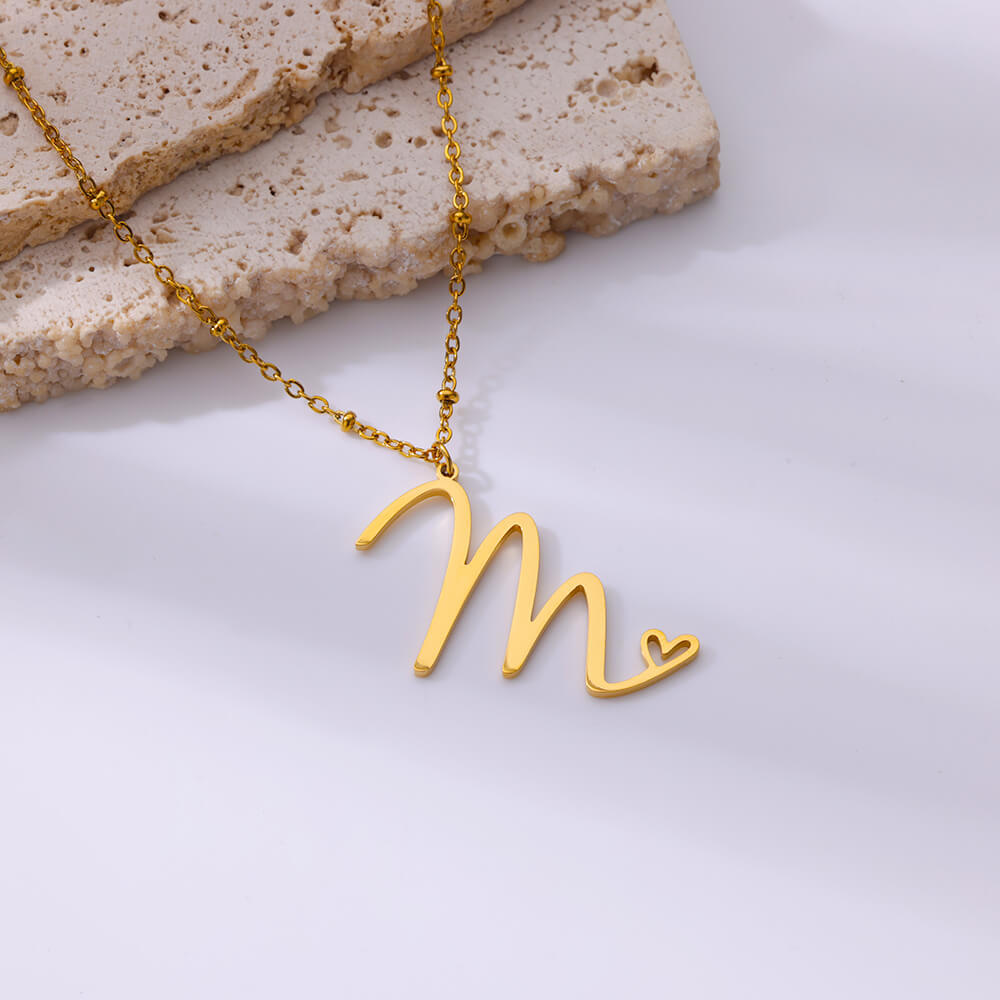 8g Weight 0.03µm-0.05µm Gold Plating Thickness PVD Coated Gold Plating Process Real Gold Plated Plating Material 304 Stainless Steel Pendant Material Pendant Necklace Classification 304 Stainless Steel Chain Material cable chain Chain Type 1 Piece Quantity Holiday, Daily Occasion 304 Stainless Steel Material Letter, Heart Shape Pattern Unisex Gender IG Style, Sweet Style Waterproof Non Tarnish, Plating, Hollow Out Craft PVD Coated Real Gold Plated Letter Heart Shape 304 Stainless Steel IG Style Sweet Waterproof Non Tarnish 304 Stainless Steel Pendant Necklace 5