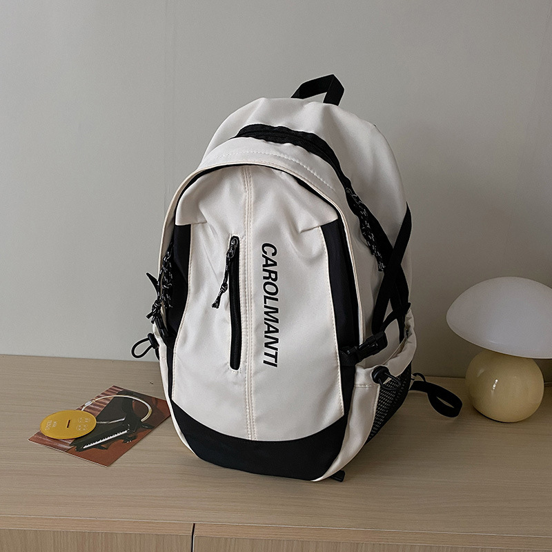 Mochila escolar para hombres, estudiantes de secundaria de gran capacidad, estudiantes de secundaria, tendencia de moda, mochila simple, mochila, bolso de viaje de estilo femenino