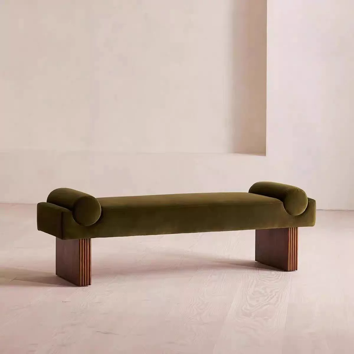 北欧简约实木玄关入户换鞋凳设计师衣帽间休闲长沙发凳卧室床尾凳