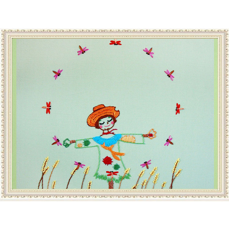 Bordado a mano DIY cinta bordado colgante pintura principiante bordado punto de cruz sala de estar pintura decorativa Lu bordado niños pequeña pintura colgante