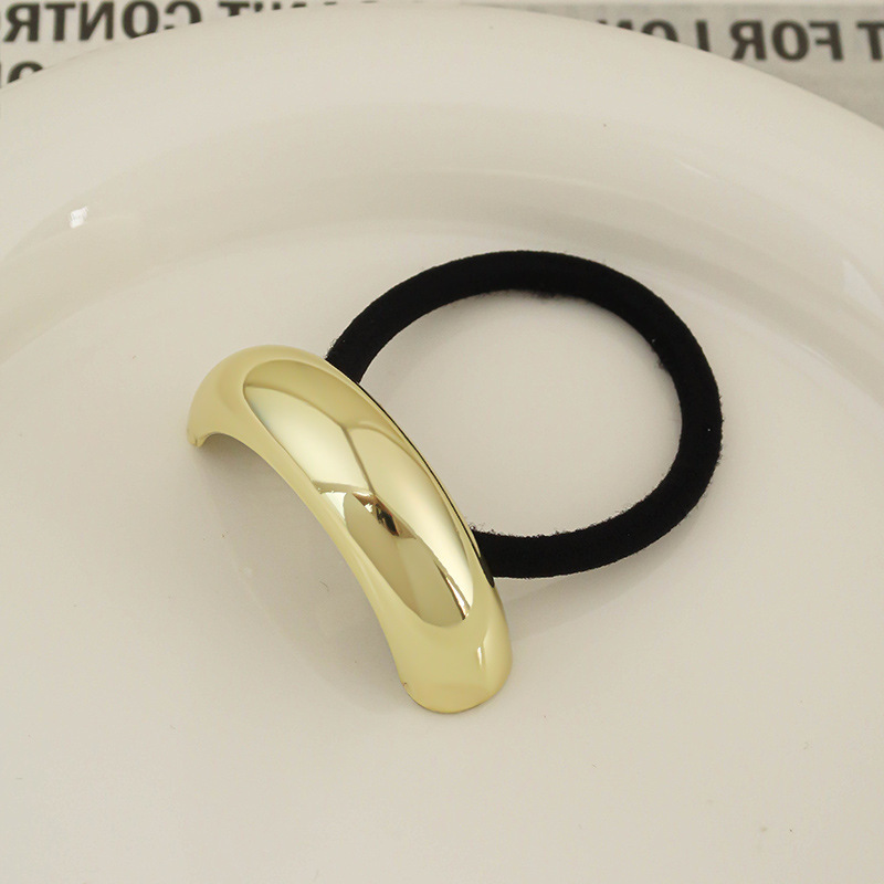 きわめてシンプルで冷たい風の金属の縄の合金の輪の新型の韓国系の高級感の馬尾は髪の筋の縄を縛ります。|undefined