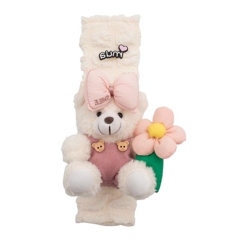 Funda Protectora de Peluche para Cinturón de Seguridad de Auto de Poliéster Decorativo Antiestrangulamiento