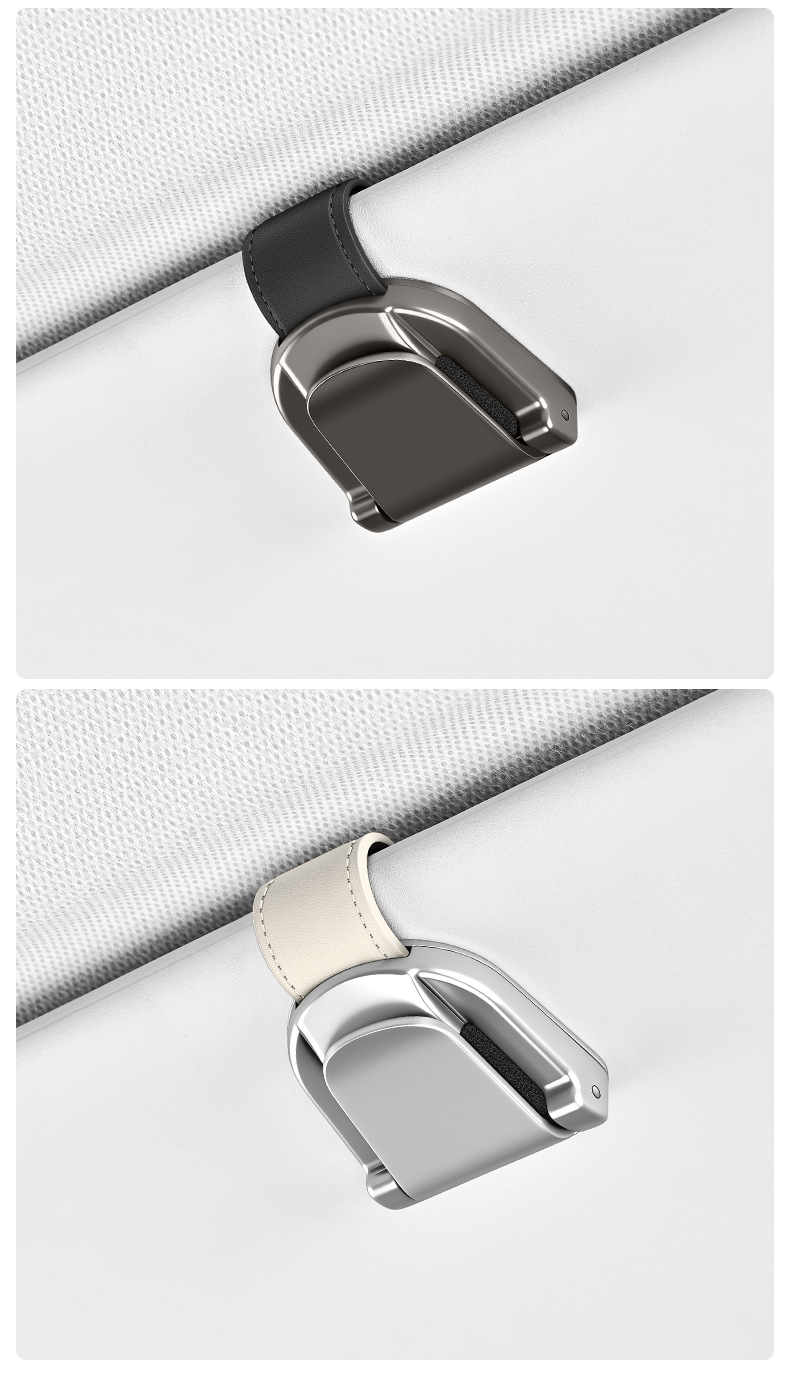 New Cross-Border Car-Mounted Magnetic Glasses Clip, Alloy Car Glasses Clip, Multi-Functional Sun Visor Sunglasses and Ticket Holder