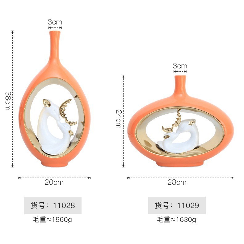リビングルームの置物は軽くて豪華で高級な雰囲気のお酒棚の装飾品です。