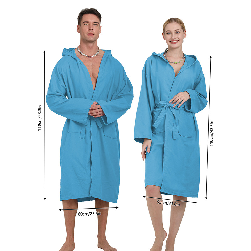 Europa y América secado rápido playa ropa de baño de doble cara lana de playa toalla de baño vestible capa capuchón bata de playa
