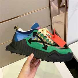 顶版OFF老爹鞋男奢侈品大牌真皮厚底增高松糕情侣欧洲站运动鞋女