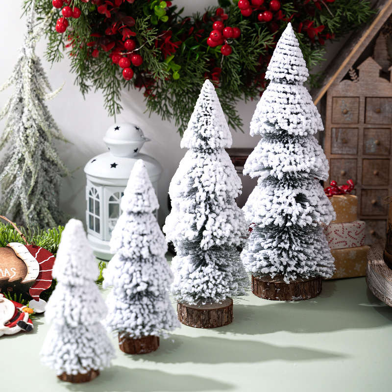 Haobei クリスマスシーン装飾用品杉ミニクリスマスツリーデスクトップ装飾品小さな杉の木クリスマスツリー|undefined