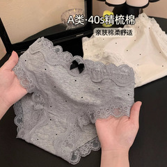 法式复古风格女士内裤蕾丝花边全棉裆舒适个性可爱少女亲肤内裤女