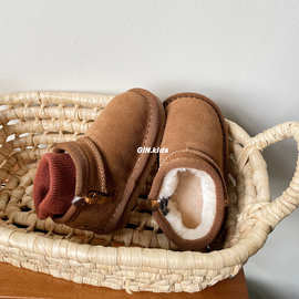 {15—37码}宝宝冬季加绒雪地靴保暖婴儿学步鞋软底两岁女童大棉鞋