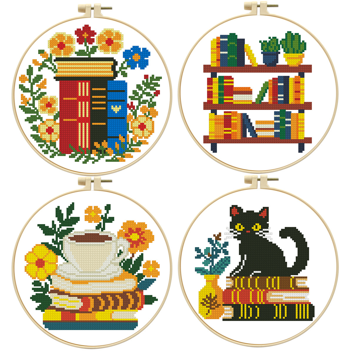 Decoración de estudio paquete de materiales de bordado cruzado para aprender todo el camino acompañado DIY hecho a mano en casa al por mayor image 5