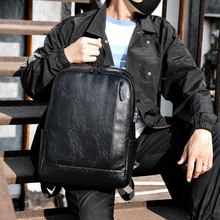 跨境新款时尚简约双肩包休闲男士大容量背包户外旅行笔记本电脑包