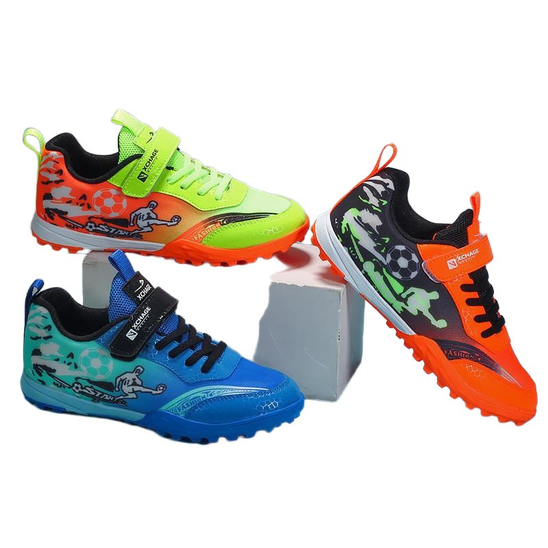 Zapatillas de Fútbol Infantil con Cierre Mágico TF AG de PU, Malla y TPR, Transpirables, para Terreno Firme image 5