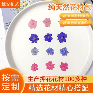 哇噢定制染色干花压花材料飞燕 干花书签DIY贴花干化妆花艺相框贴