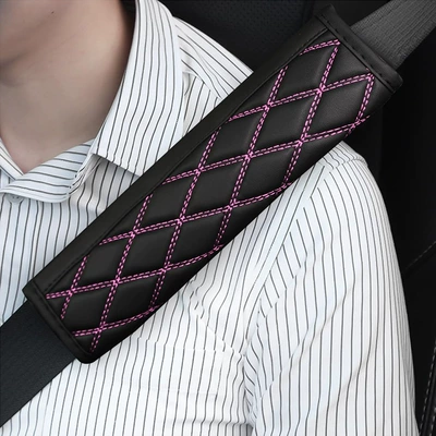 Safety Belt Covers, Seat belt shoulder pad - pink-2365