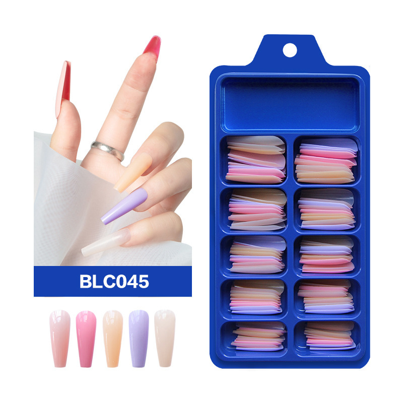 Small Blue Box Fake Nail Patch Finished Nail Patch Nail Patch Full Ballet Fake Nail Wear Long Nail