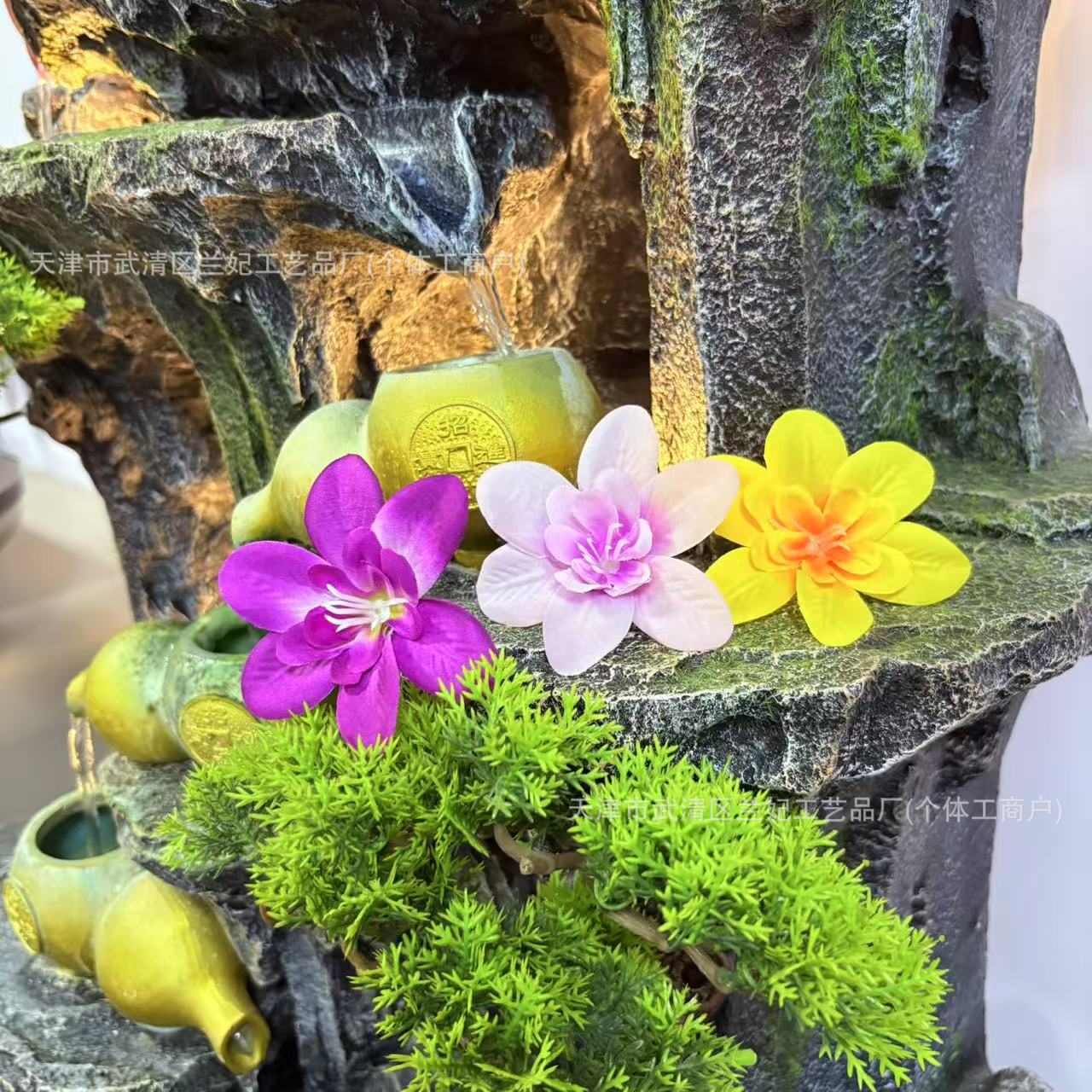 Orquídea de simulación cabeza de comida plato flor de corona de novia flor de pecho flor de muñeca hacer caja de regalo flor de ópera flor de pinza
