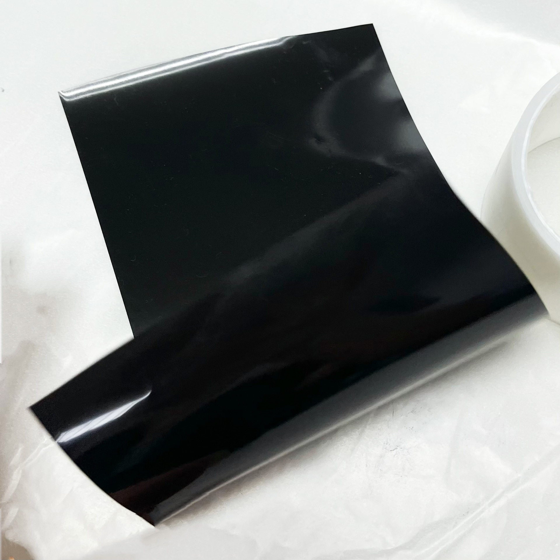 现货双面胶隔离PET黑色耐高温原膜磨砂膜薄膜硅胶硅油模切离型膜