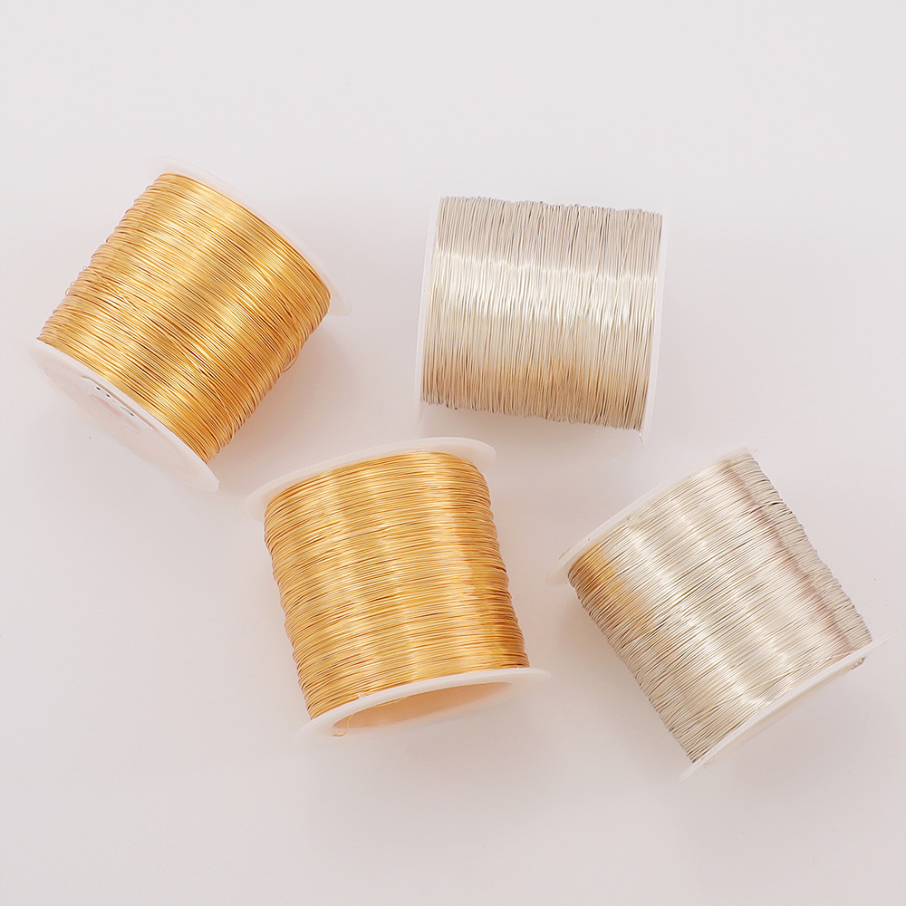 批发保色铜丝线发簪包挂材料手串配珠串珠铜绕线手工diy饰品配件