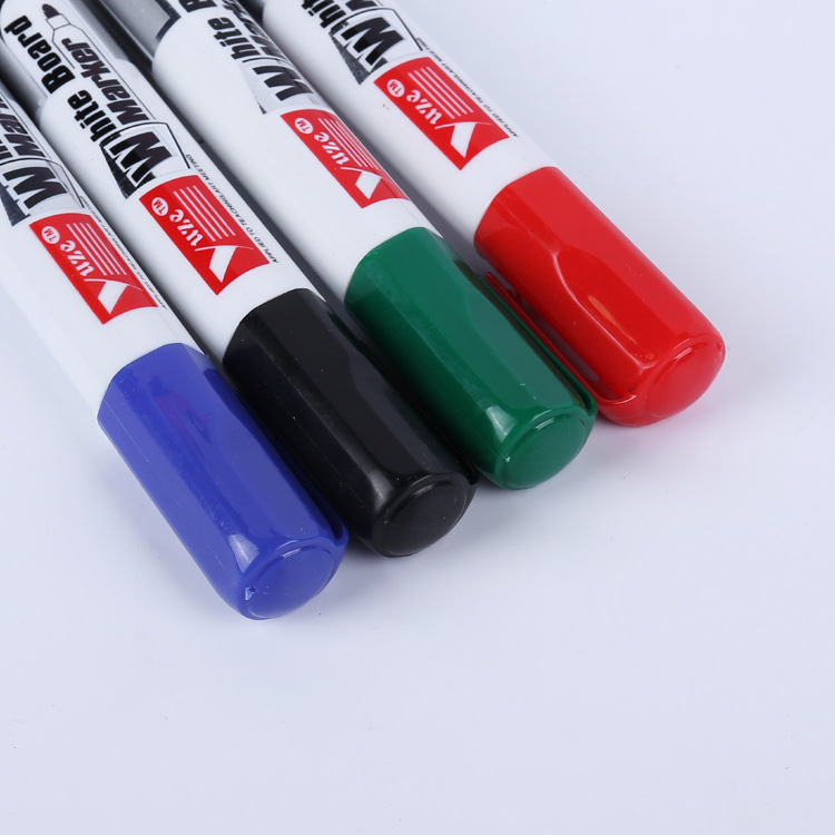 Los fabricantes suministran pluma de pizarra borrable de cuatro colores pluma de pizarra borrable de enseñanza de oficina