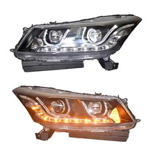 适用08-13款本田八代雅阁LED大灯总成8代雅阁改装跑马日行灯流水