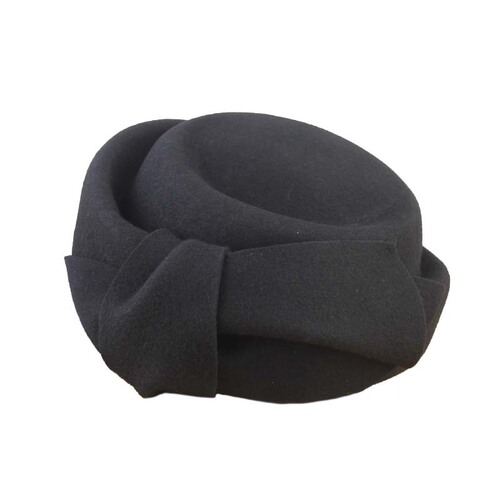 Hat women's new autumn and winter elegant bow woolen beret British retro fashion hat stewardess hat
