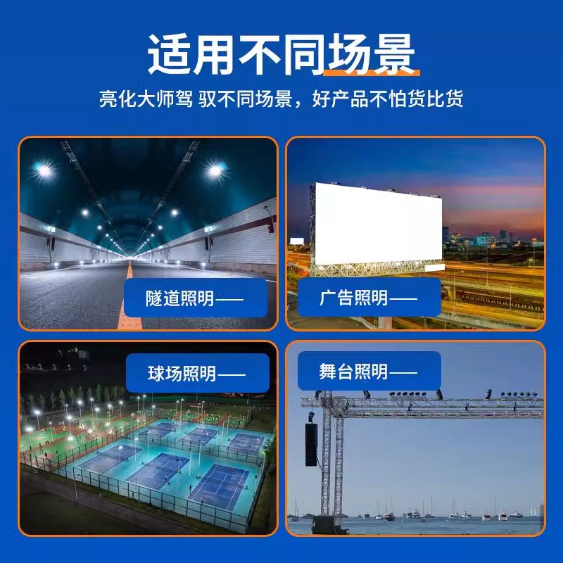 Iluminación solar LED proyector exterior lámpara de proyección impermeable patio fábrica sitio de construcción luces publicitarias luces de reflector exterior