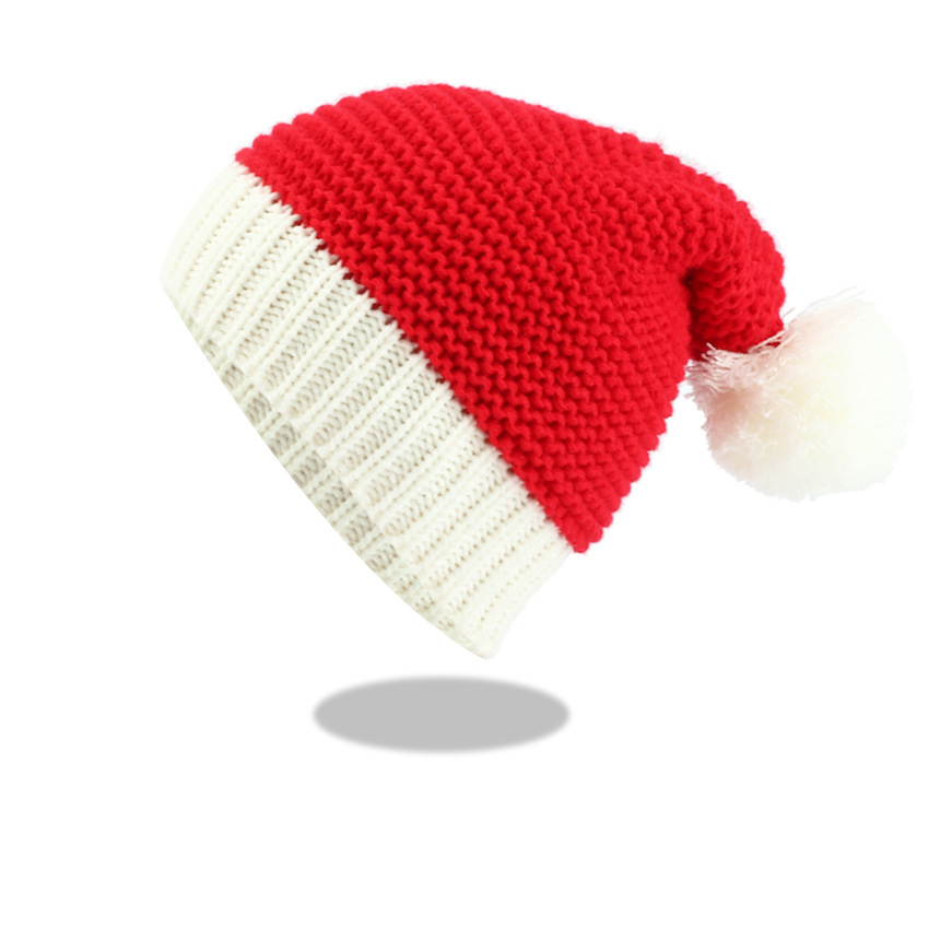 Fall Winter Men's and women's Santa knitted knitted hat Halloween creative gift knitted hat_voghion.com
