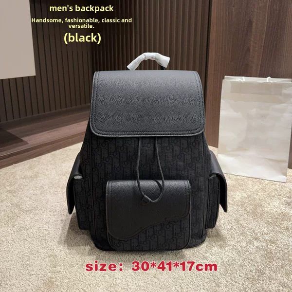 New Men's Backpack Large Capacity Backpack Travel Bag Men's and Women's Canvas Computer Bag Student Schoolbag Crossbody Bag