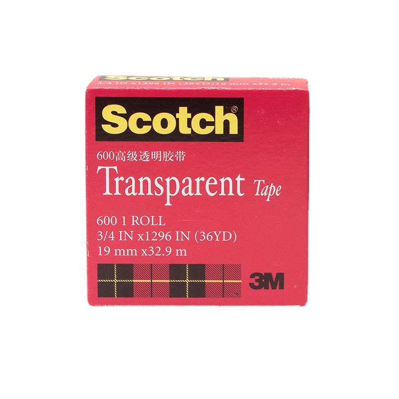 3M 思高 600 高效透明胶带 12.7mm/19mm * 33M 高级透明胶