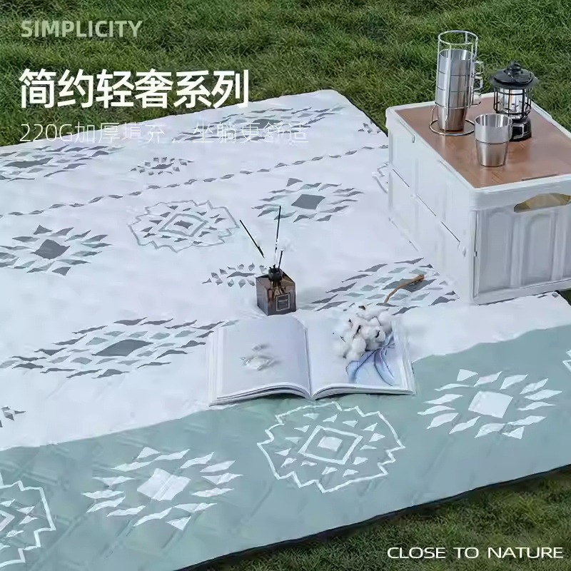 ピクニックマット防湿マット屋外キャンプマットテントマットポータブル防水ビーチマット秋游芝生マット|undefined