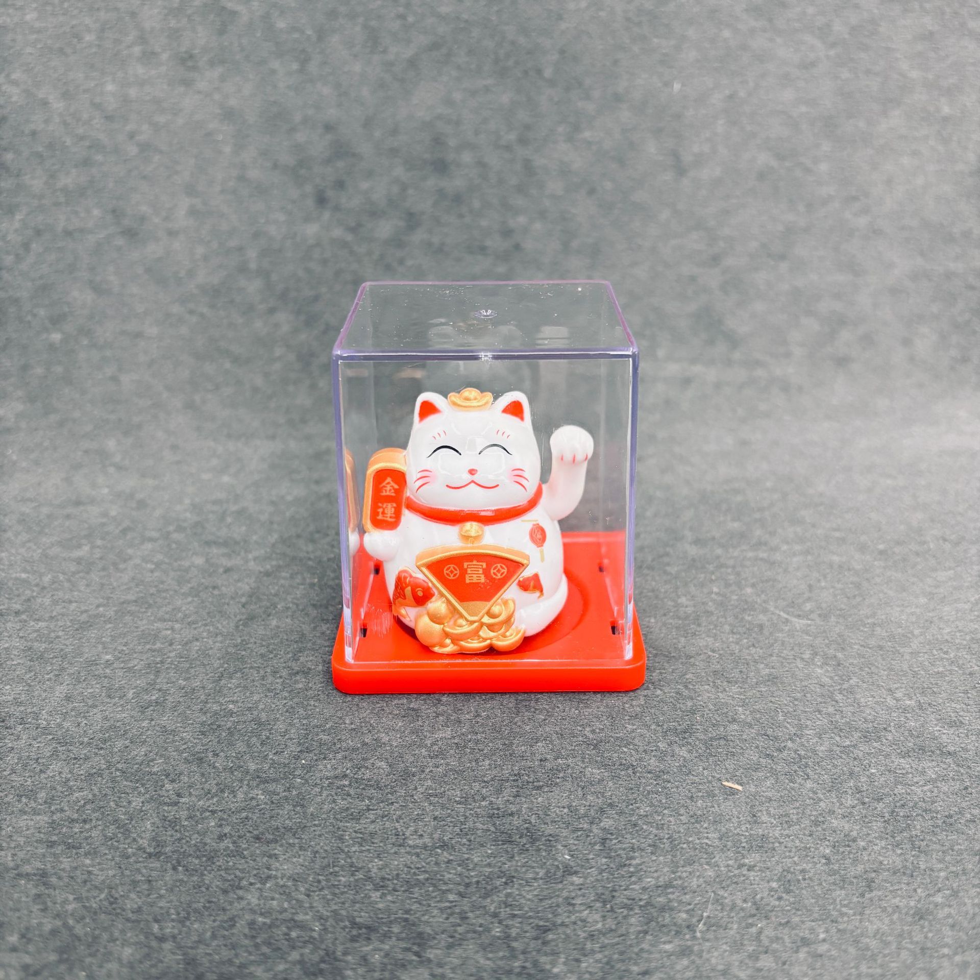 Gato de la suerte solar pequeño gato de la mano de la energía de la luz gato mini gato interior del coche regalo de la oficina decoración de apertura