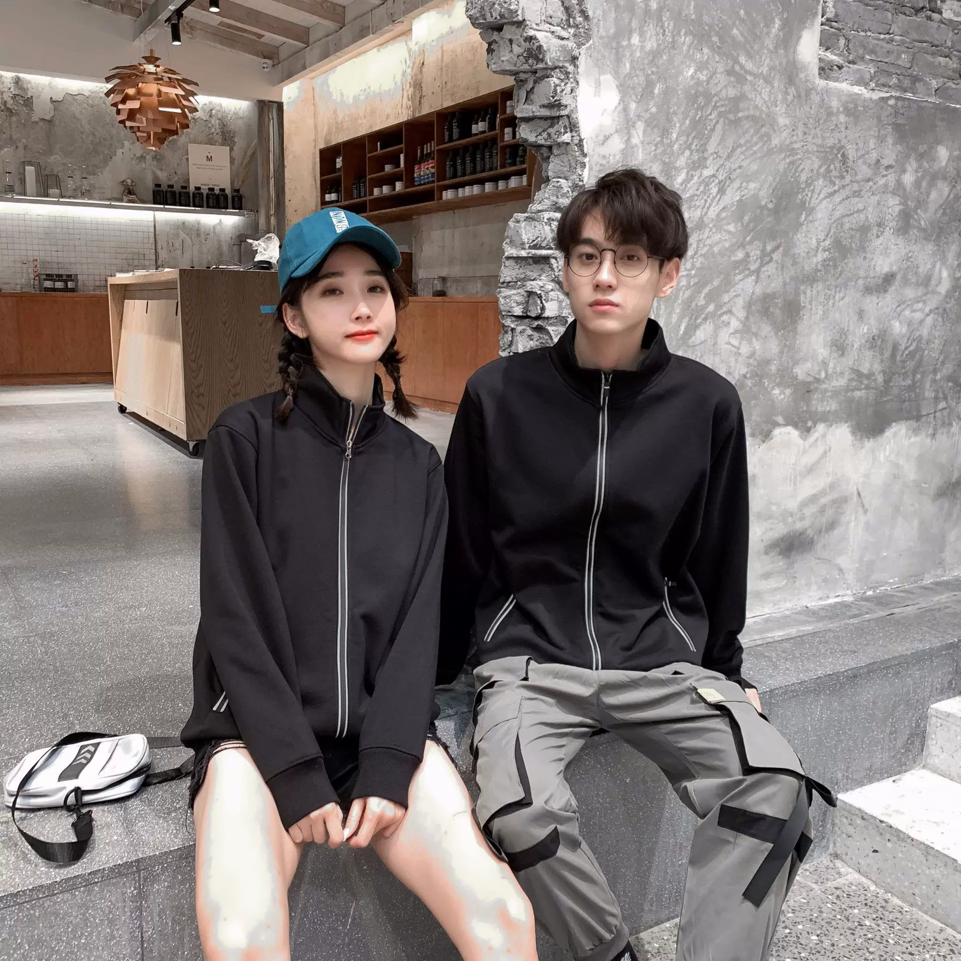 立领无帽开衫卫衣广告衫拉链秋冬季外套长袖工作服印刷LOGO刺绣字