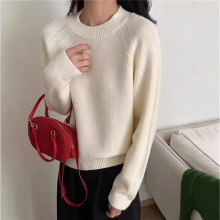 日系复古毛衣女秋冬宽松外穿2025年新款秋季百搭慵懒风套头针织衫