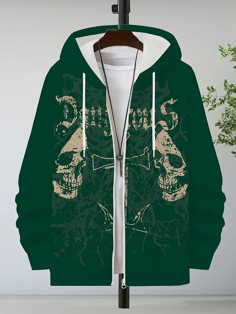 Comercio exterior nueva impresión 3D moda personalidad creativa hombre con capucha esqueleto chaqueta de suéter casual MF08