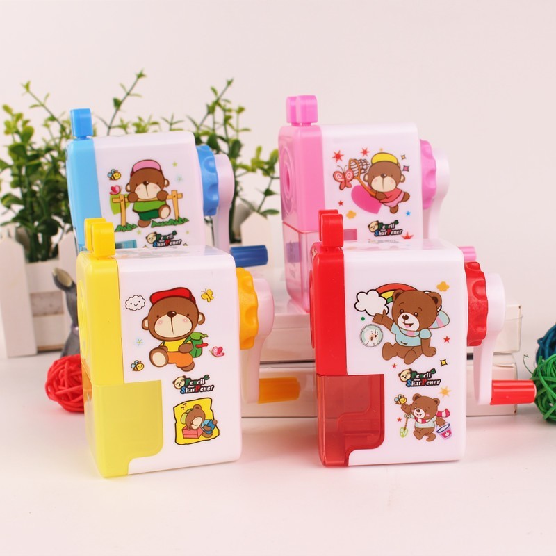 Sacapuntas para estudiantes de primaria, sacapuntas para niños, alimentación automática de minas, sacapuntas manual, sacapuntas bonito, portátil