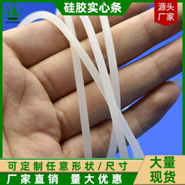 耐高温硅胶实心条硅橡胶密封条半透明硅胶防水防滑耐磨密封条圆条