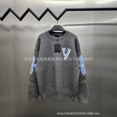 正确版 毒家 现货 1-V家滑雪系列早秋圆领针织衫简约百搭学院毛衣