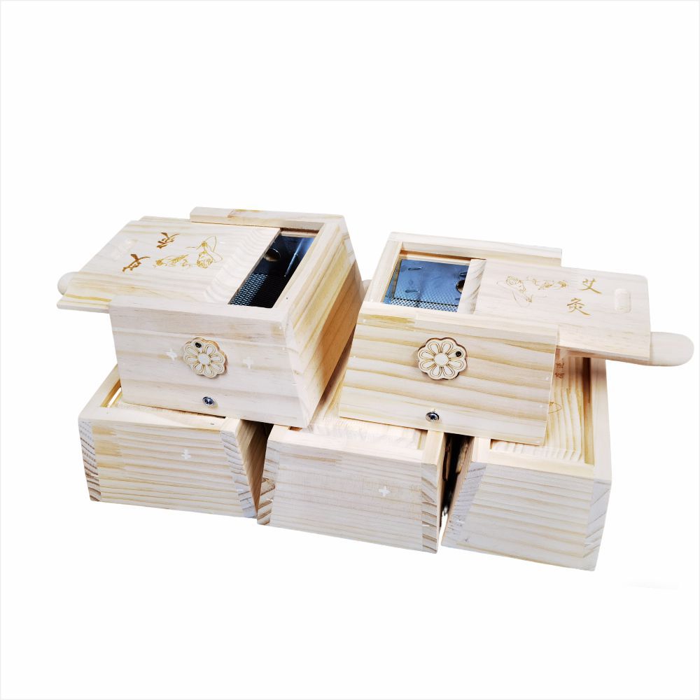 Wooden Moxa Box Portable Moxibustion Device Smokeless Warming Tool for Body Joints specifications
