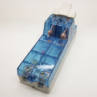 Transparent 2X63A load HK1A knife porcelain bottom open type metal isolating switch with indicator light power supply