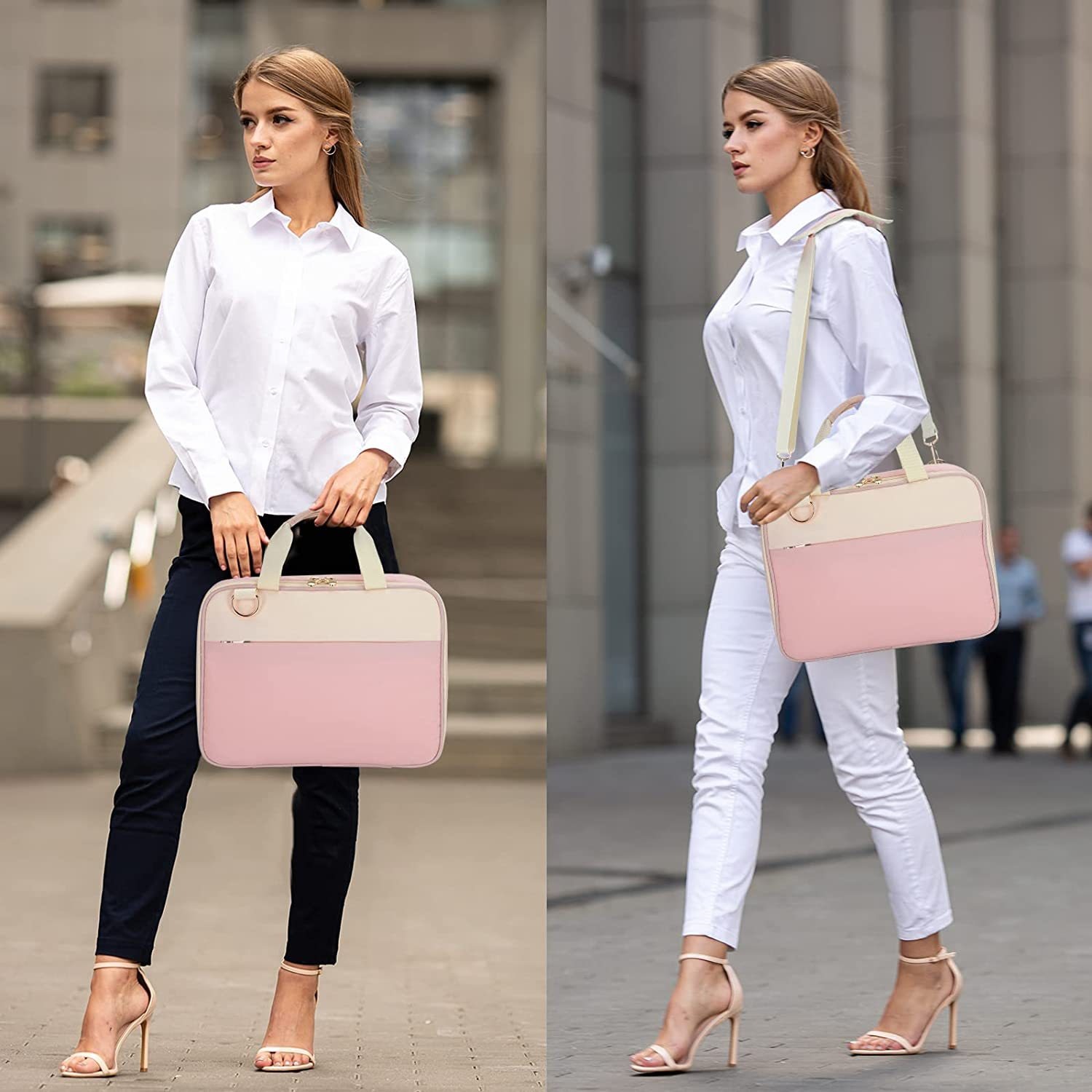 Women's portable book bag, large-capacity tote bag for books, storage bag, dustproof bag, book and tablet case