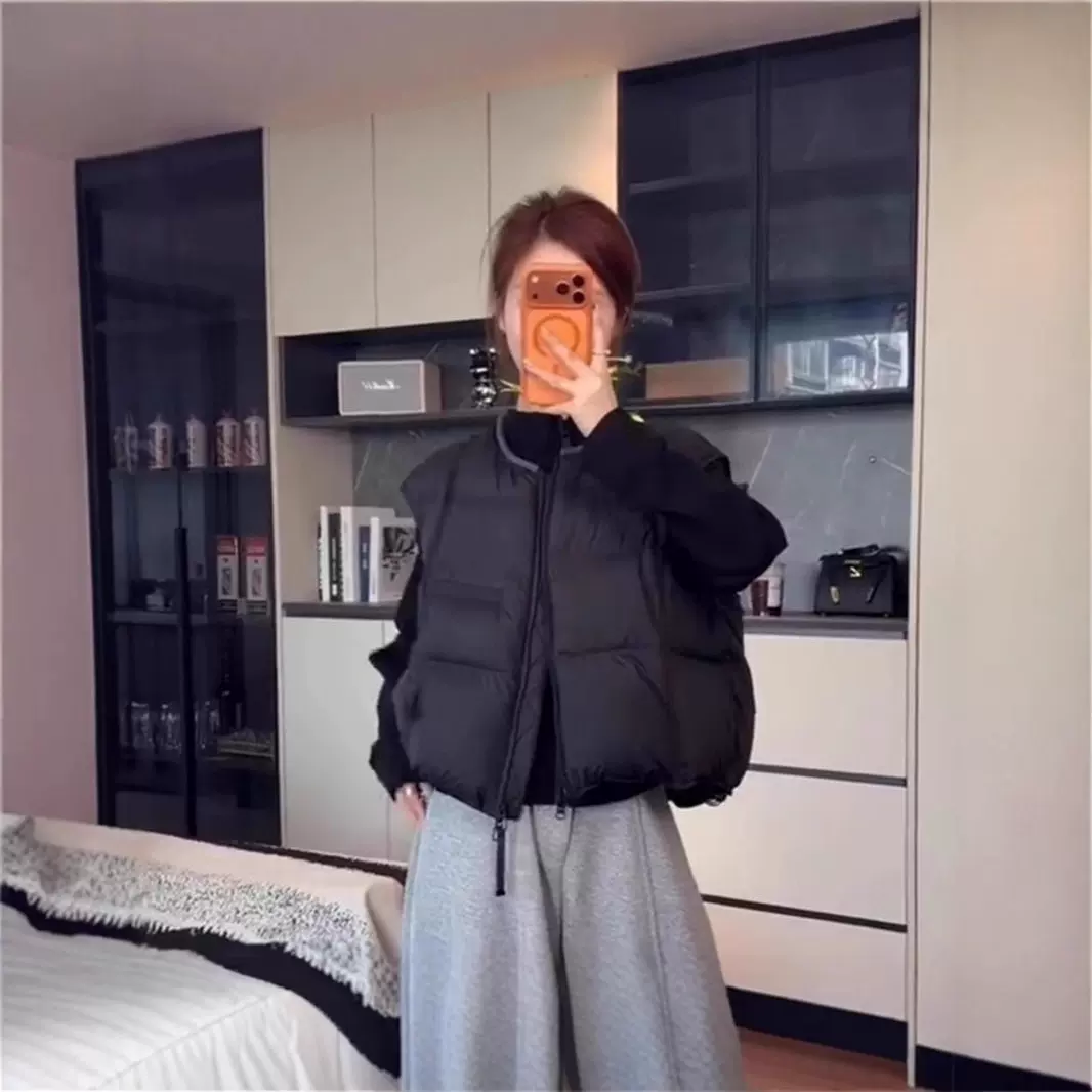 白鸭绒短款羽绒马甲背心女2505秋冬季新款小个子时尚外穿百搭坎肩