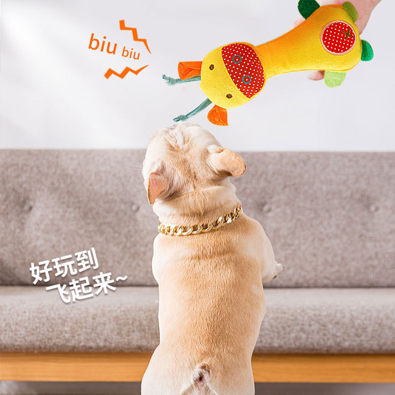 Cachorro perro juguete de sonido juguete mordedura-resistente molar cachorro aliviar oso peluche mediano y pequeño perro mascotas suministros al por mayor