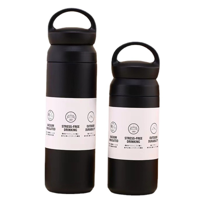 Taza creativa de acero inoxidable 304 con mango aislado portátil para café y agua Amazon