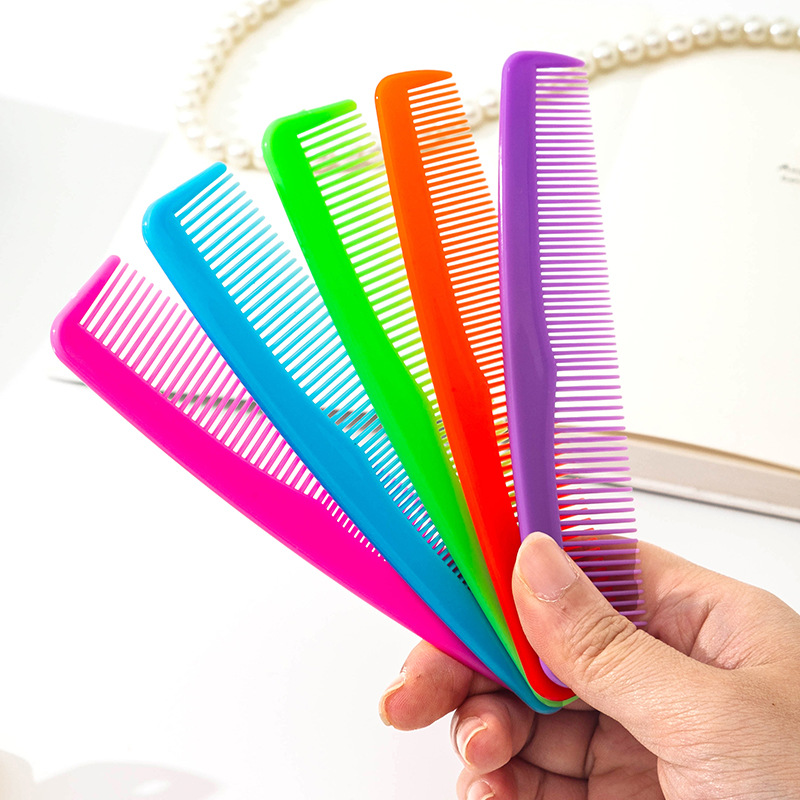 Peine de Doble Diente de Plástico, Portátil para Cabello Largo y Uso Doméstico