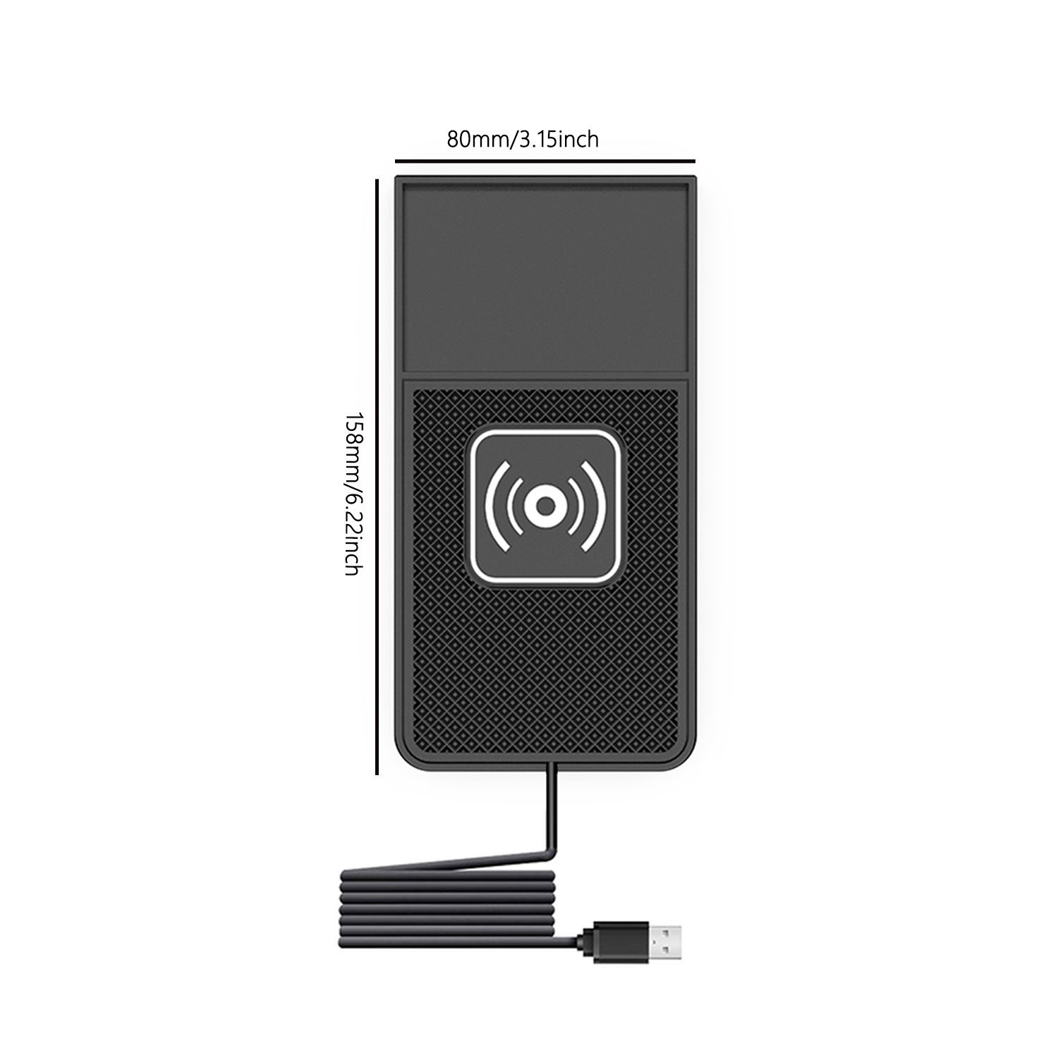 Car Wireless Charging Pad 15W Mobile Phone Wireless Charger with Step Design for Car Use, New and Suitable for Apple 17