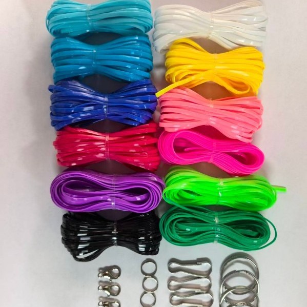 Manufacturer Produces 2.5mm Flat Plastic Rope, Luminous Pvc Hand-Woven Rope, Children's DIY Woven Bracelets