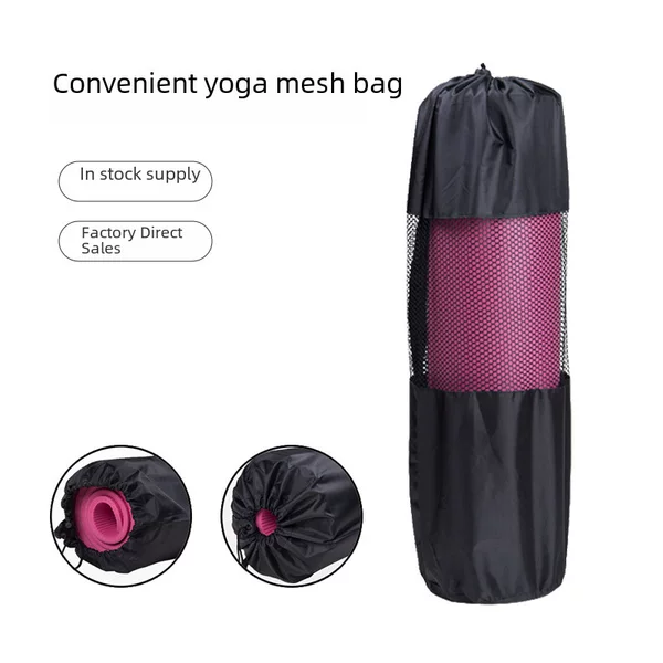 6mmTPE yoga mat supplies mesh bag 8mm widened mesh bag yoga mat storage bag in stock factory wholesale