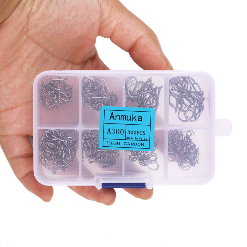 Tuanfu isini anzuelo en caja 100-2000 set caja con gancho de púas con agujero anzuelo artes de pesca Taobao