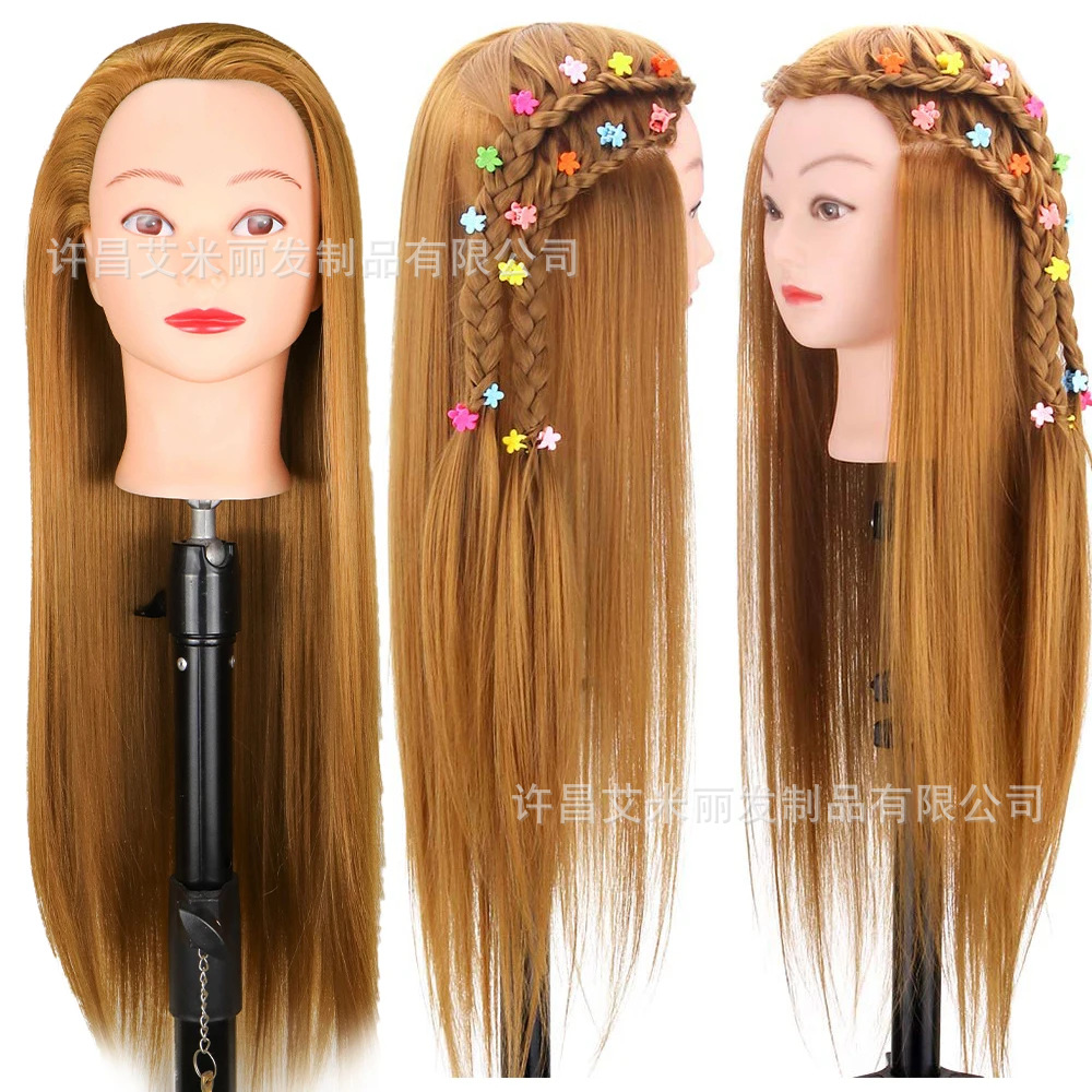 Modelo de peluca, cabello trenzado, entrenamiento de cabello trenzado, peluca de cabeza, modelo de cabeza, corte de cabello, enseñanza de enseñanza, ejercicios de corte de cabello